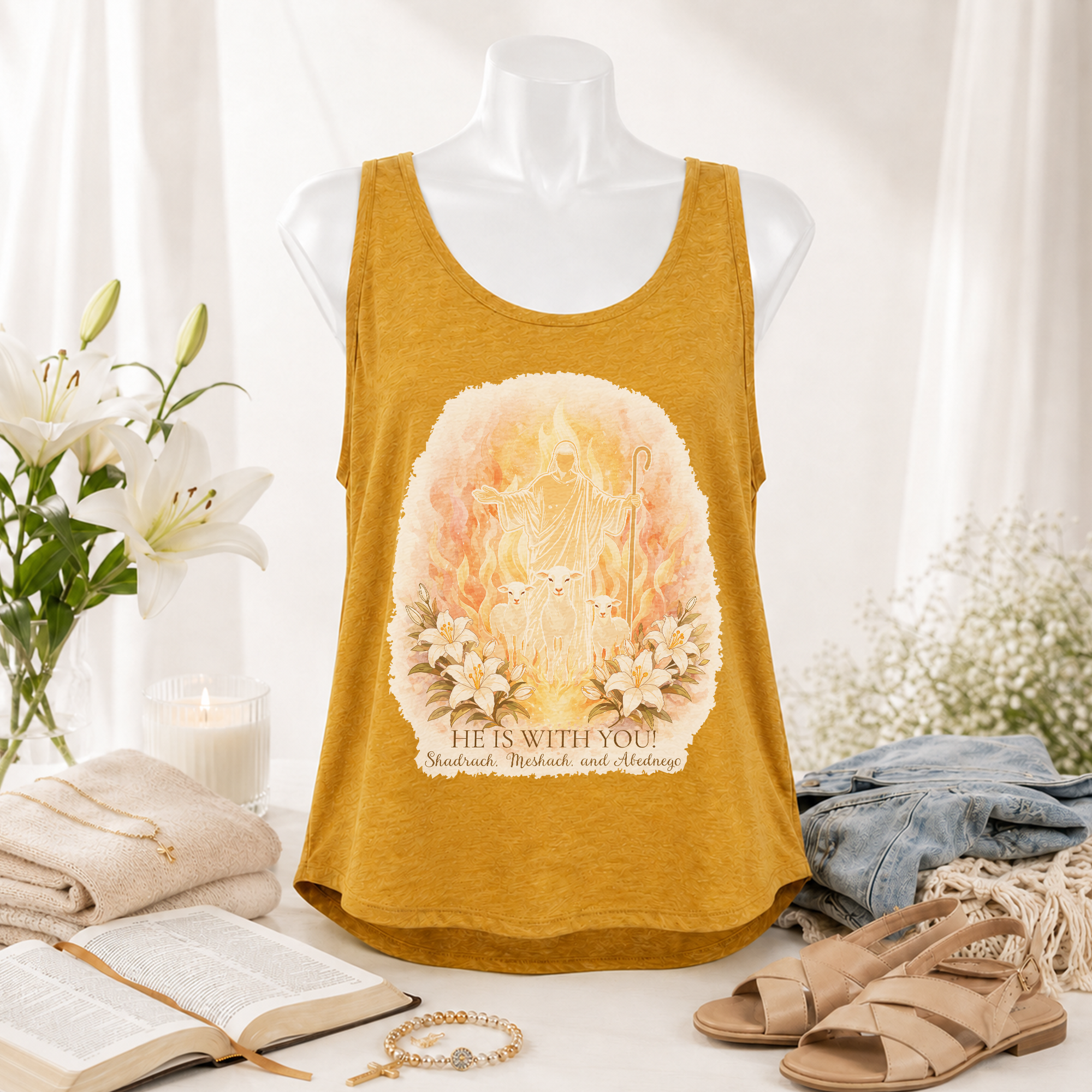 He is With You Women's Faith Festival Tank