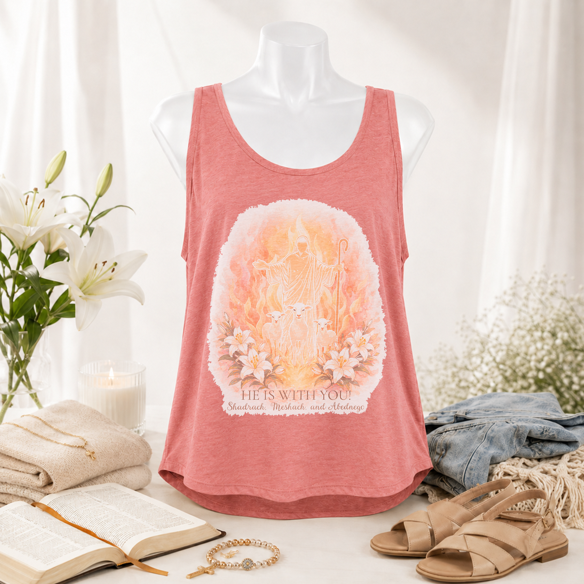 He is With You Women's Faith Festival Tank