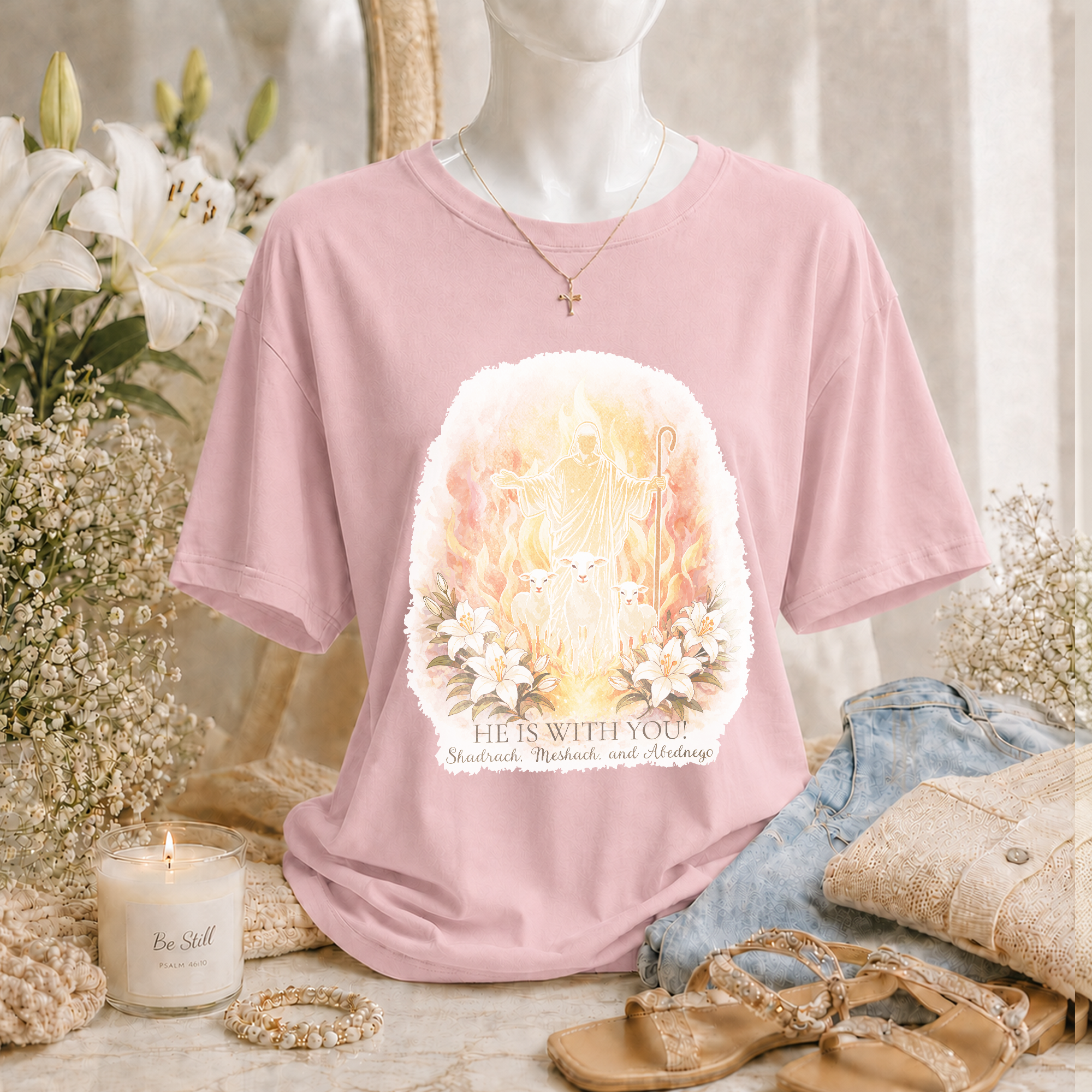 He is With You Women's Faith Shirt