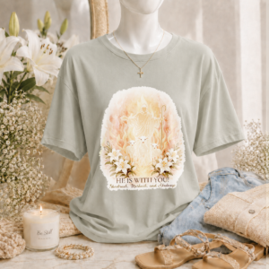 He is With You Women's Faith Shirt - Image 7
