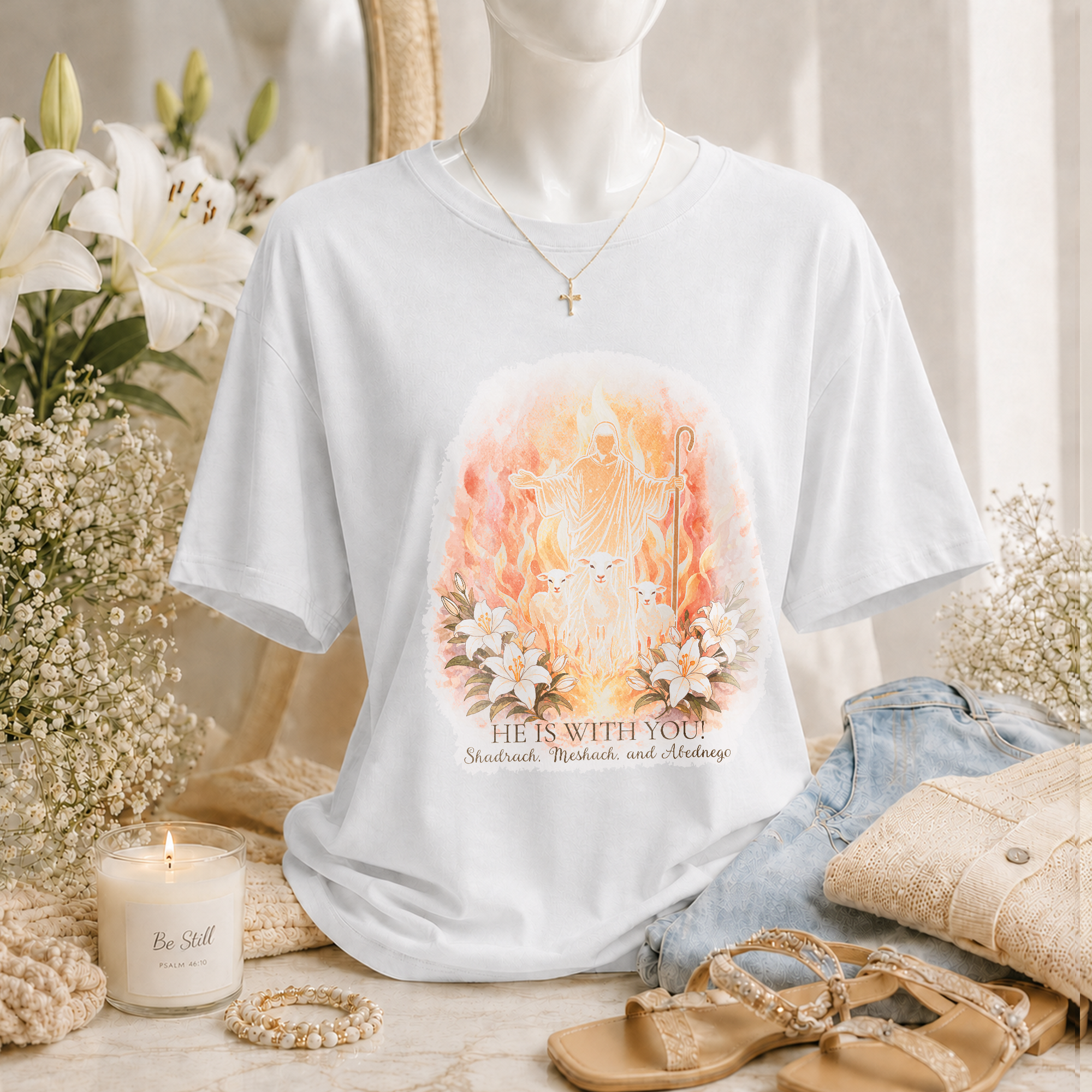He is With You Women's Faith Shirt