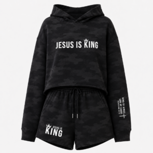 Jesus Is King Cropped Hoodie & Shorts Set - Image 11