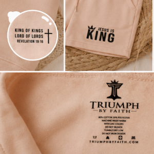 Jesus Is King - Blush - Details Zoom