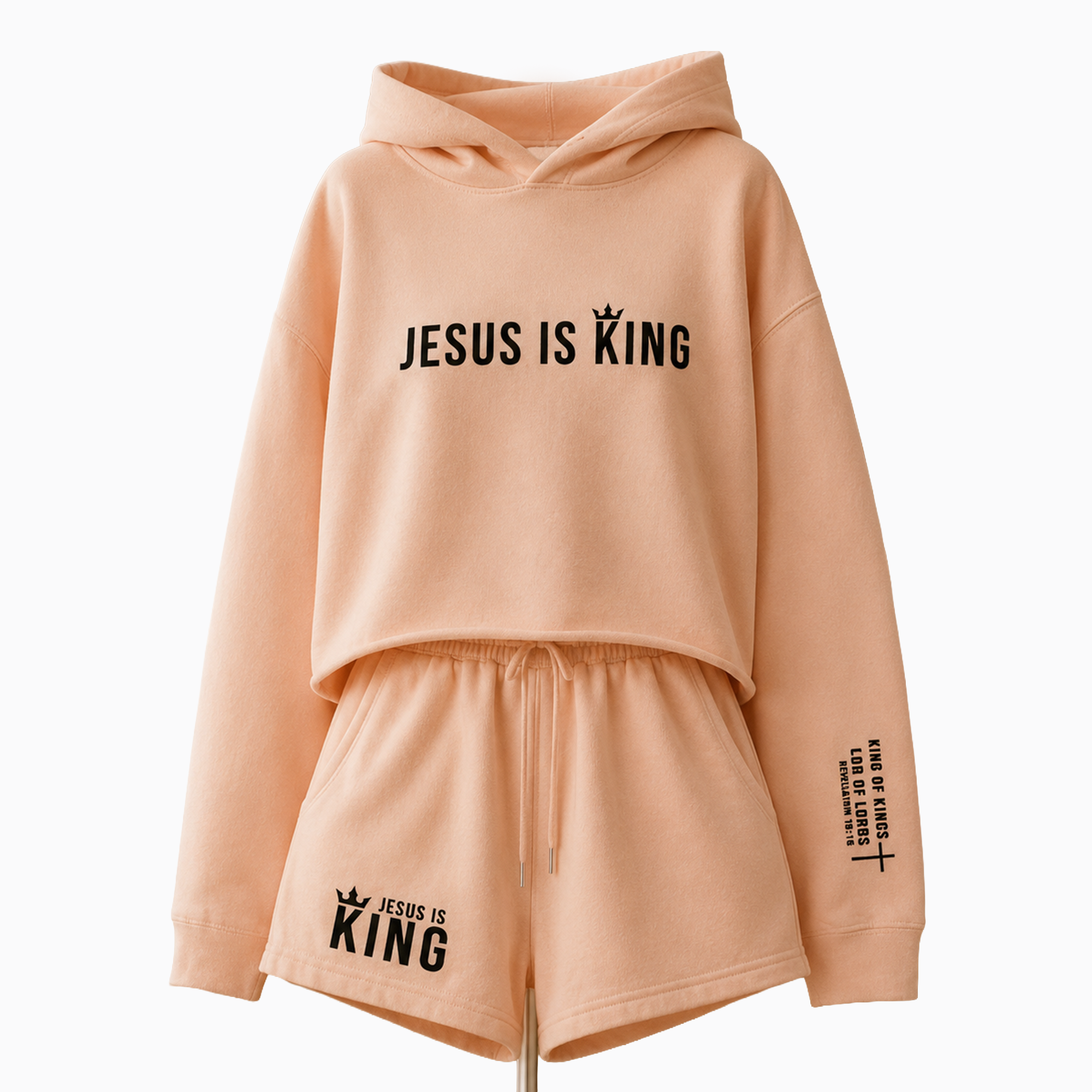Jesus Is King - Blush -Full Front