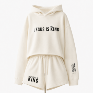 Jesus Is King - Bone- Full Front Mockup
