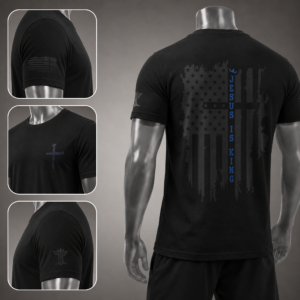 Jesus Is King Patriotic Faith Shirt - Image 4