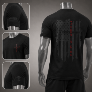 Jesus Is King Patriotic Faith Shirt - Image 2