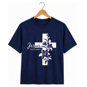 Jesus Lily Cross | Christian Shirt - Image 4