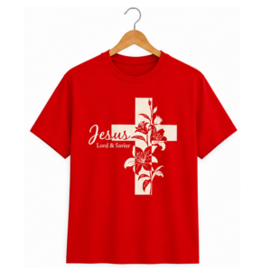 Jesus Lily Cross | Christian Shirt - Image 2