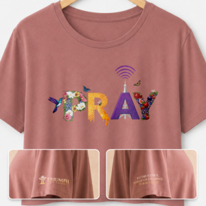 Pray Women's Cropped Flowy Faith Shirt - Image 6